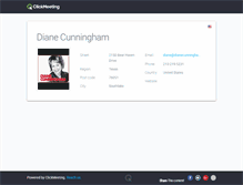 Tablet Screenshot of dianecunningham.clickwebinar.com